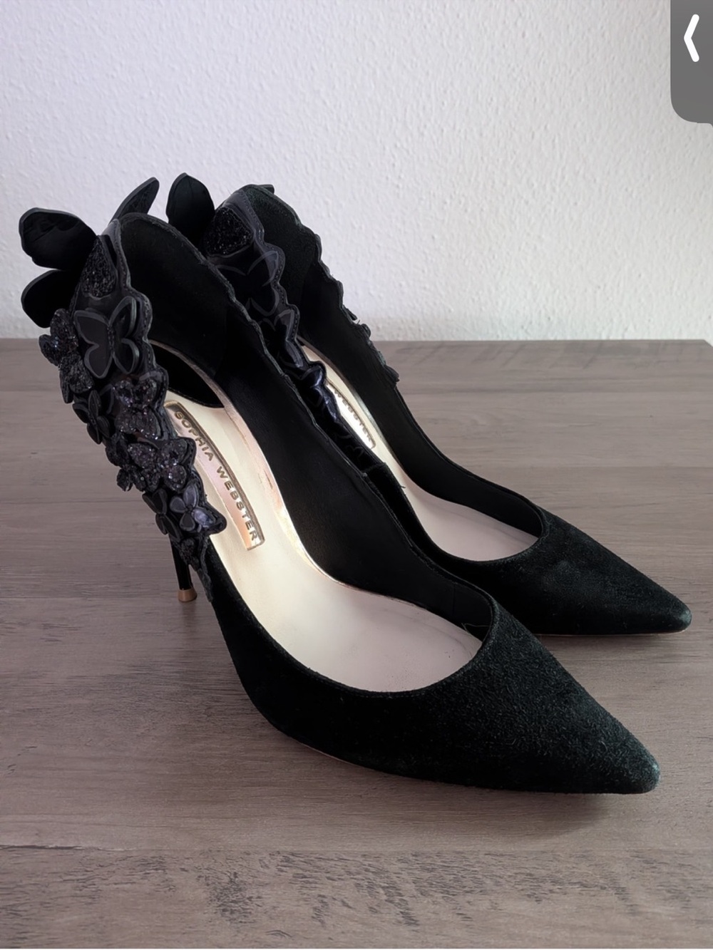 Black Butterfly Heels by Sophia Webster - Picture 3 of 6